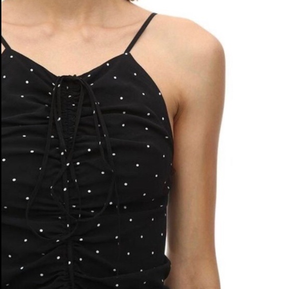 Alice McCall Oscar Ruched Polka Dot Midi Dress 2 - Picture 4 of 14